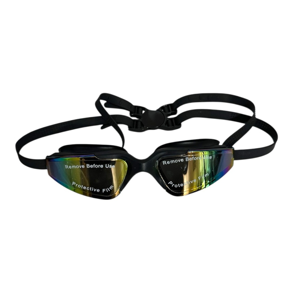 NEW Swim Goggles Rainbow Mirrored Anti-Fog Protective Adult Adjustable One Size